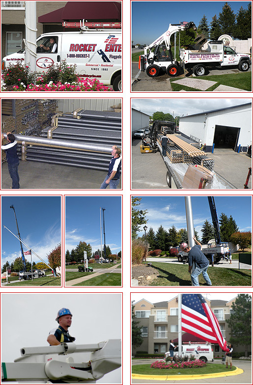 Professional flagpole installation