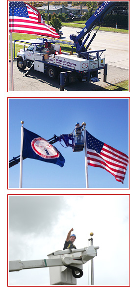 Flagpole repair service